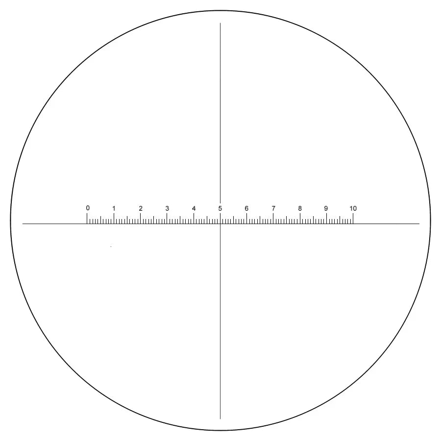 24mm Eyepiece Reticle 10mm/100 Divisions With Crossline