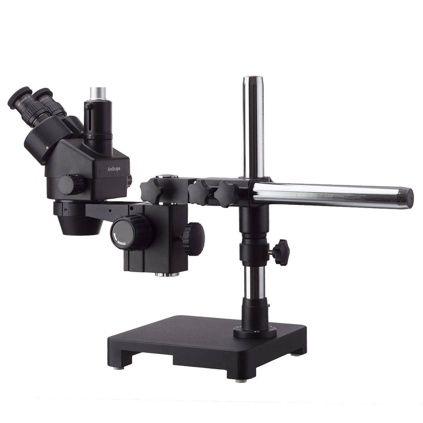 AmScope Black Trinocular Stereo Microscope