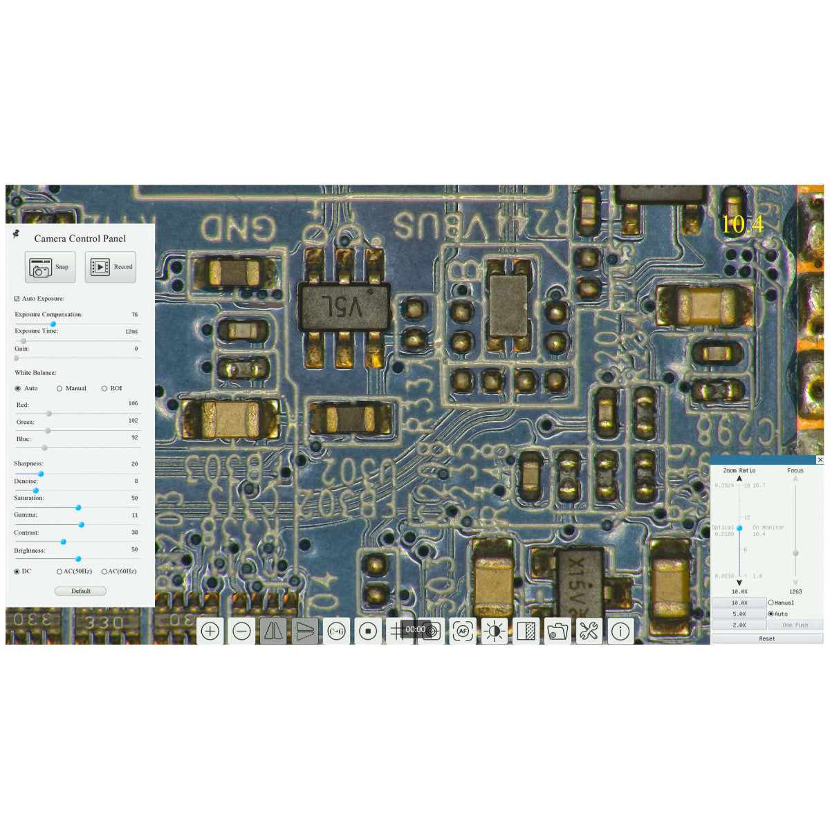 Unitron microFOCUS 4K Autofocus Digital Inspection System On Ball-Bearing Boom Stand