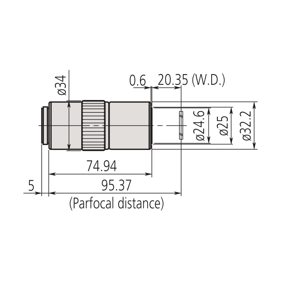 Mitutoyo 20x LCD Plan APO NIR Objective - 378-827-5