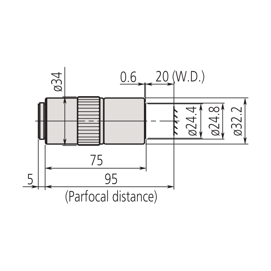 Mitutoyo 20x M Plan APO NIR Objective - 378-824-5