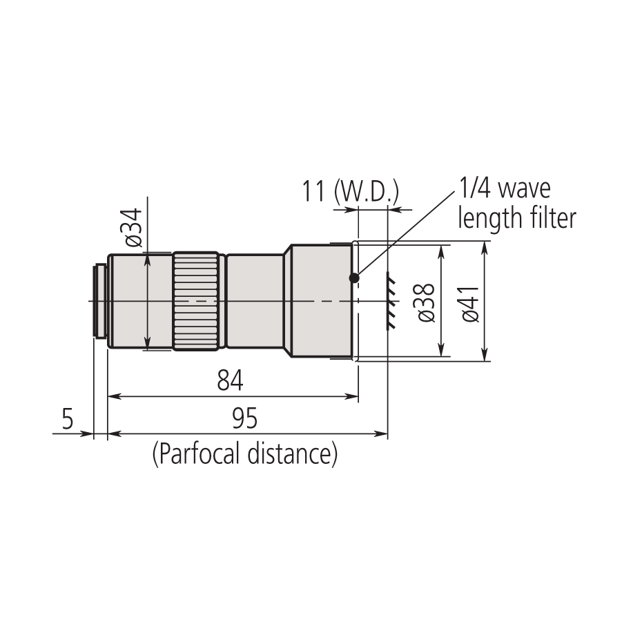 Mitutoyo 1x M Plan APO Brightfield Objective - 378-800-3