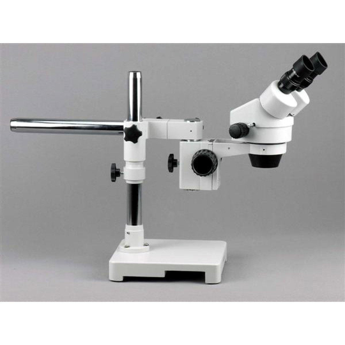 AmScope 3.5X-45X Stereo Zoom Microscope with Single Arm Boom Stand