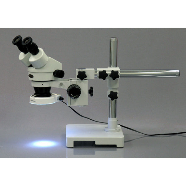 AmScope 3.5X-90X Stereo Zoom Microscope on Boom Stand with 80 LED Light