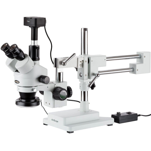 AmScope 3.5X-90X Circuit Zoom Stereo Microscope + 144 LED Light +