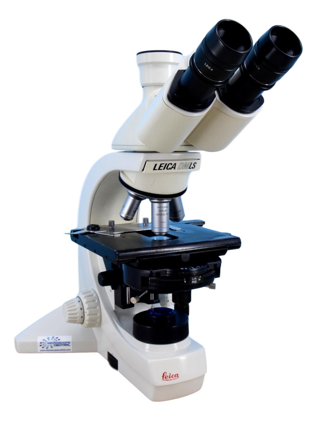 Leica DMLS Phase Contrast & Darkfield Microscope - Trinocular