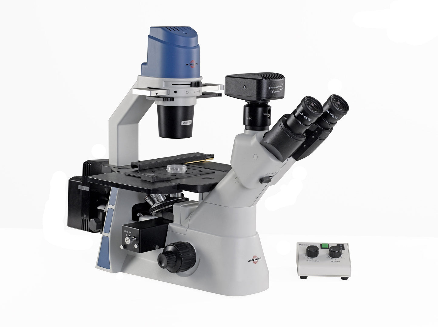 Accu-Scope EXI-310 Inverted Phase Contrast LED Fluorescence Microscope