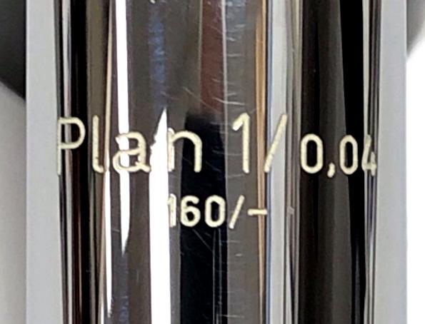 Zeiss Plan 1X / 0.04 160mm Tube Length Objective