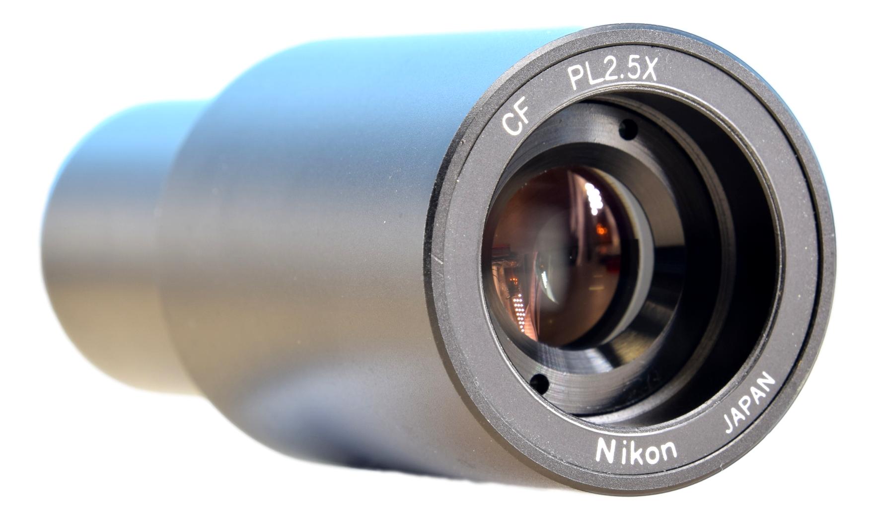 Nikon CF PL2.5X Photo Eyepiece Relay Projection Lens – Microscope 