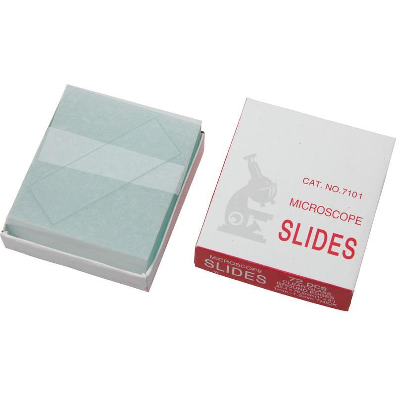 Blank Microscope Slides 50 Pcs. 1" x 3" Ground Edges - Microscope Central