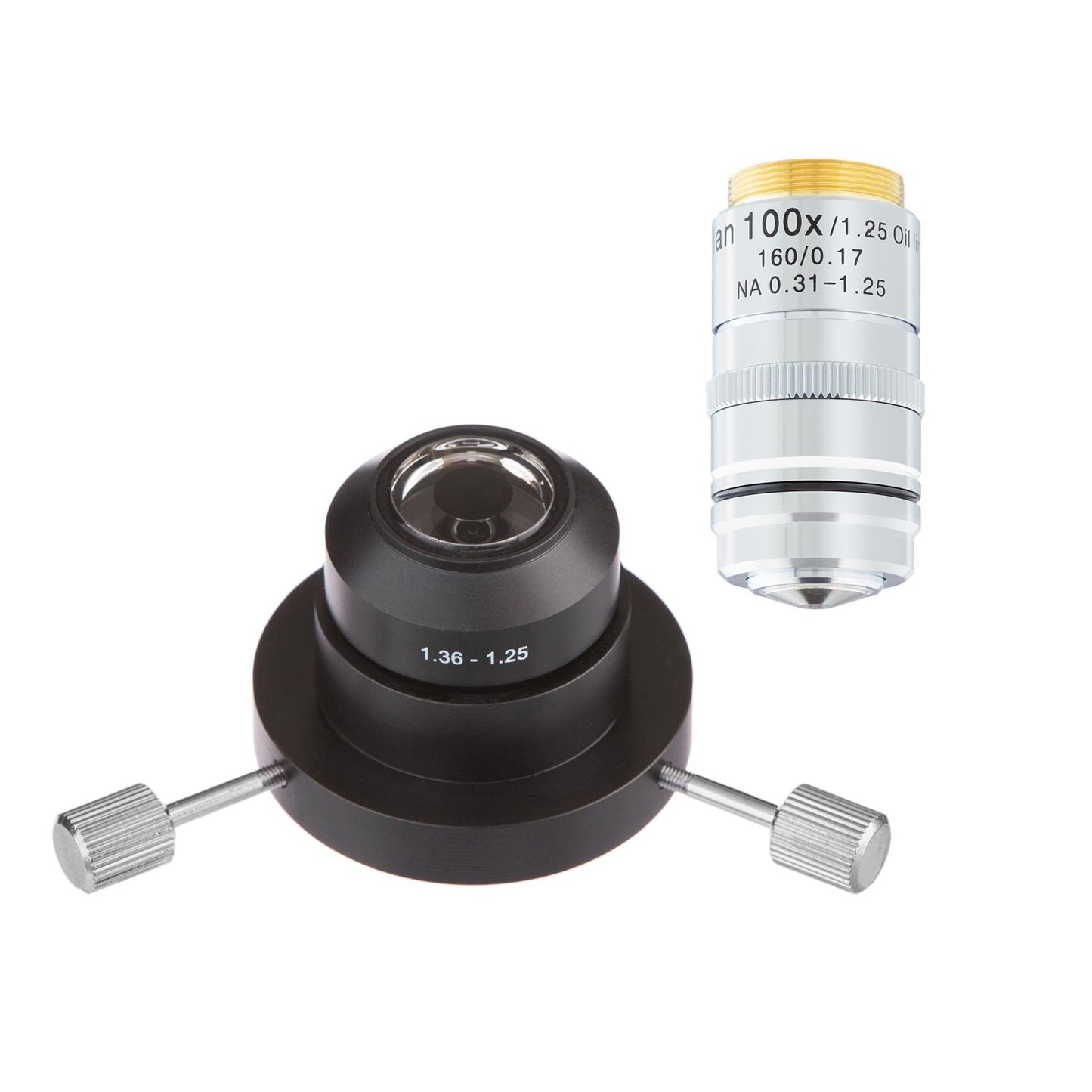 40X-2000X Trinocular Compound Darkfield Microscope with 100X Iris Objective and 1.2MP Low-noise Camera