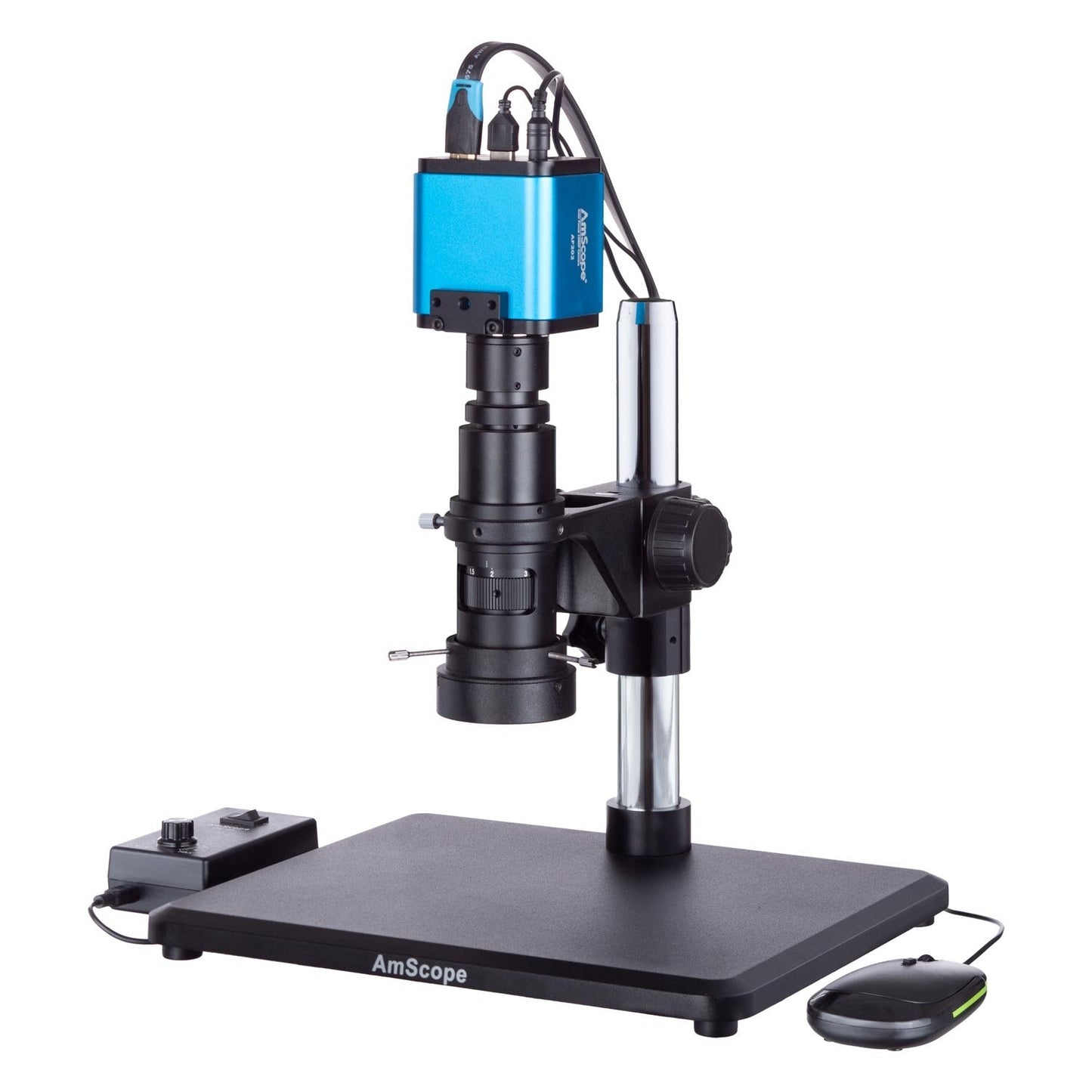 0.7X-5X Zoom 1080p 60fps 2MP Auto-focus HDMI Digital Inspection Microscope with Ring-light