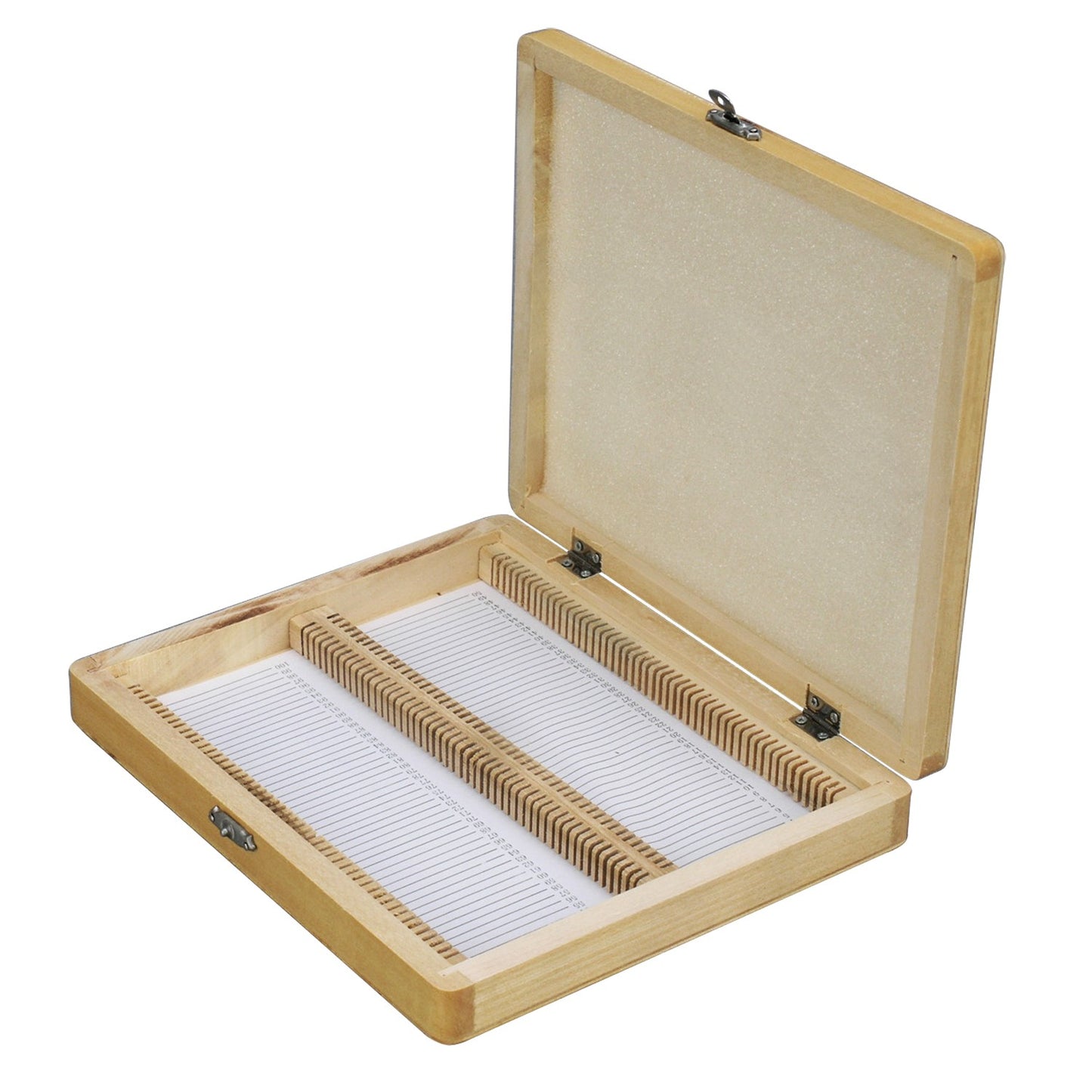 Microscope Slide Wooden Box (100 Slide Capacity)