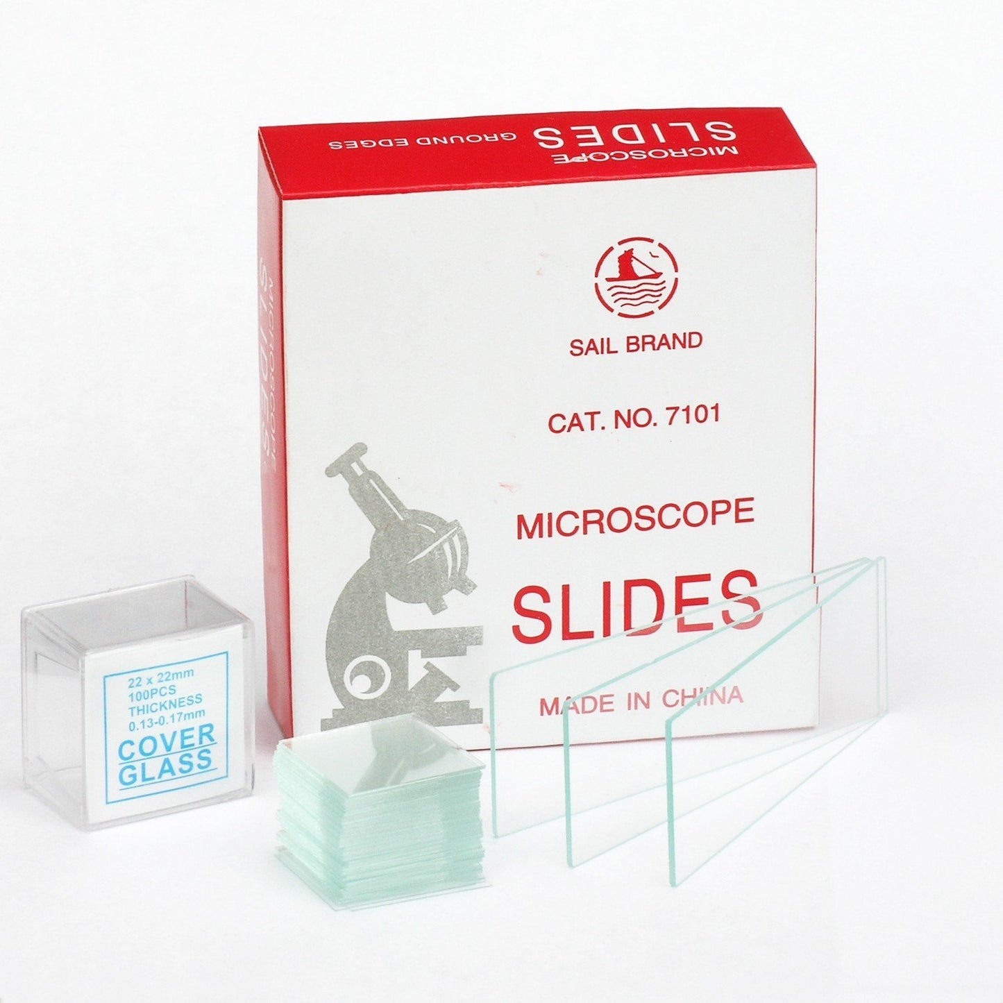 Blank Microscope Slides 50 Pcs. 1" x 3" Ground Edges & Cover Slips - Microscope Central