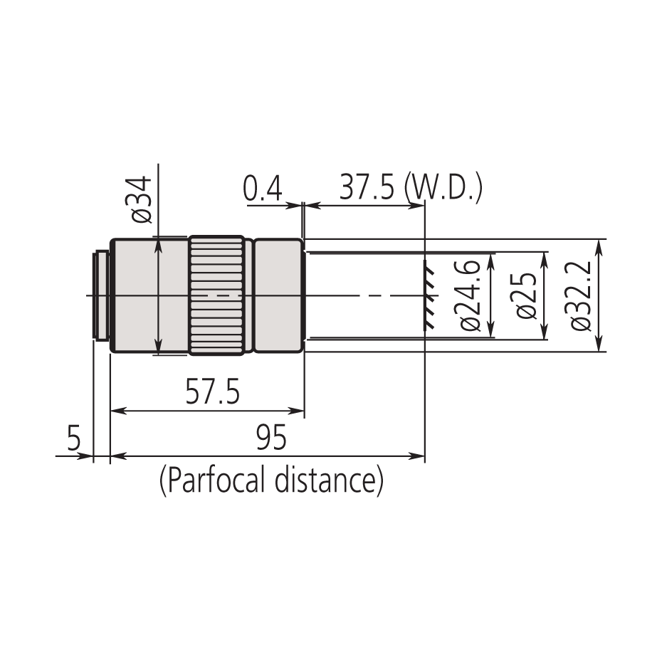 Mitutoyo 5x M Plan APO NIR Objective - 378-822-5