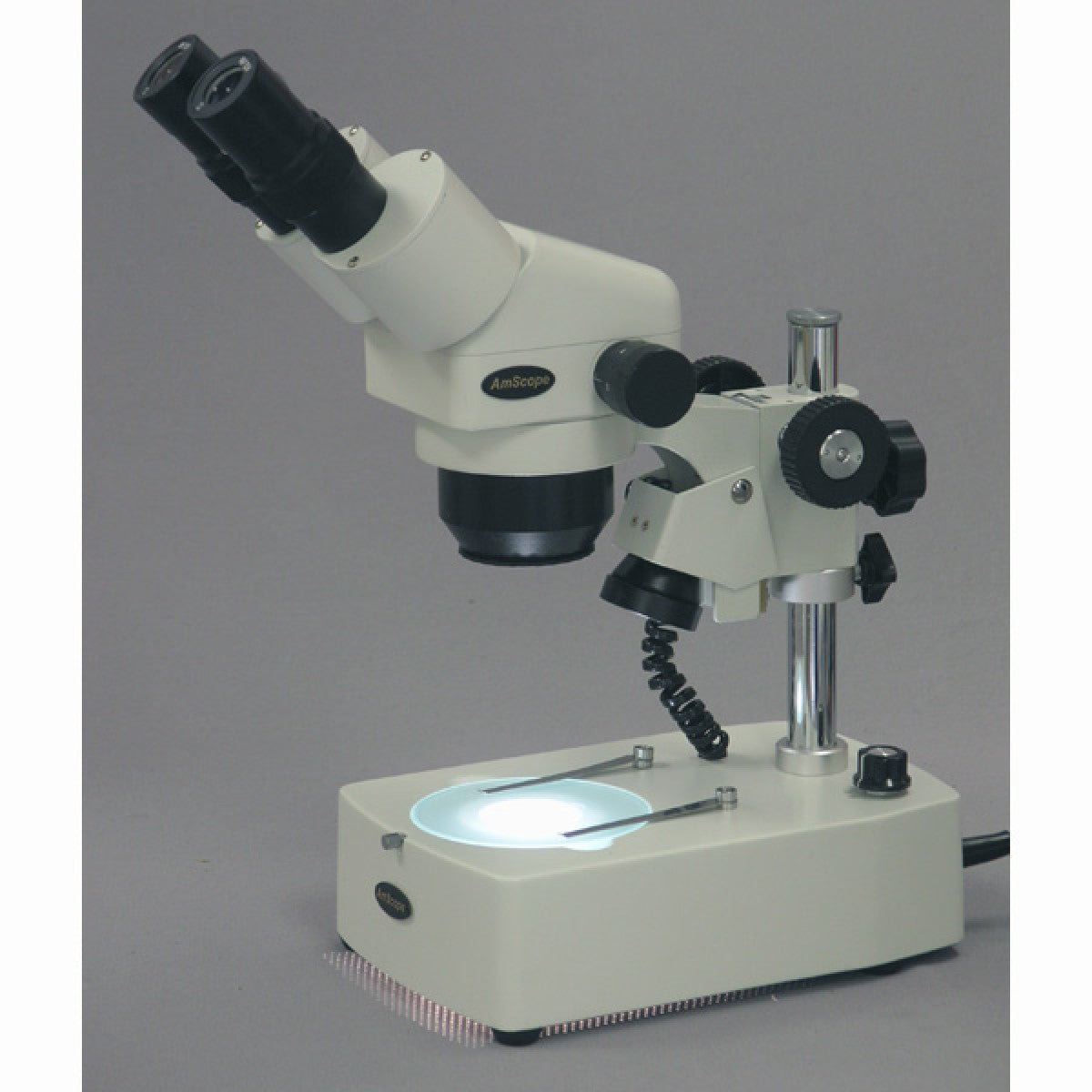 AmScope 5X-80X Zoom Microscope Binocular Stereo Dual Halogen