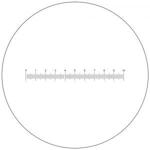 24mm Eyepiece Reticle 10mm/100 Divisions Without Crossline
