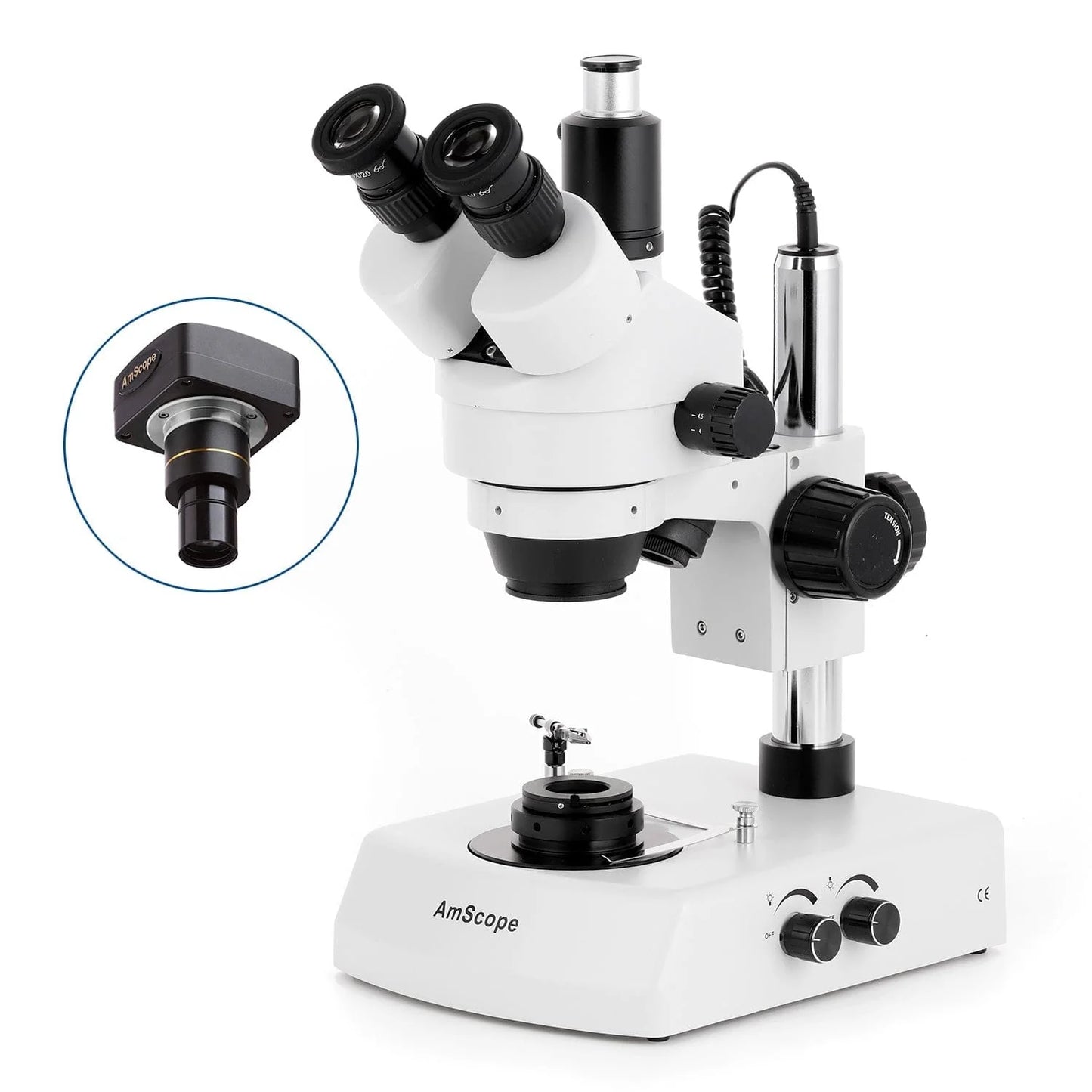 AmScope Jewelry Gem Stereo Microscope Dual Halogen