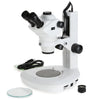 AmScope 8X-50X Track Stand Stereo Zoom Parfocal Trinocular Microscope w Top & Bottom LED Lights