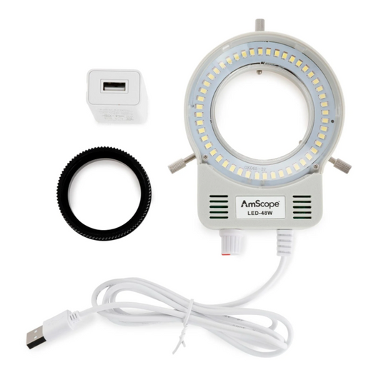 48 LED Microscope Ring Light with Dimmer