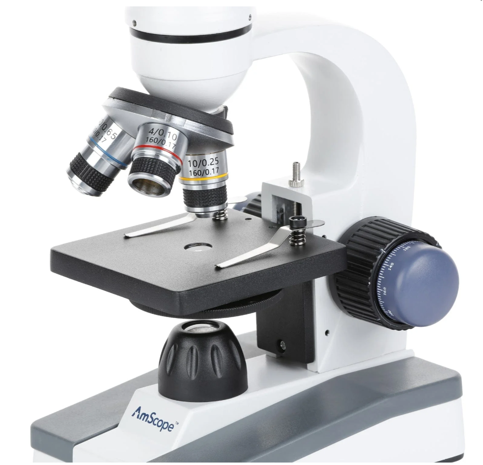 40X-1000X Metal Frame Glass Lens Digital Student Microscope + USB Came –  AmScope