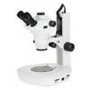 AmScope 8X-50X Track Stand Stereo Zoom Parfocal Trinocular Microscope w Top & Bottom LED Lights