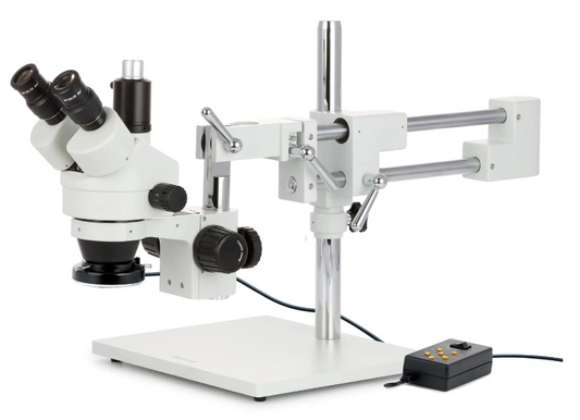 AmScope 3.5X-90X Trinocular Stereo Microscope with 4-Zone 144-LED Ring Light
