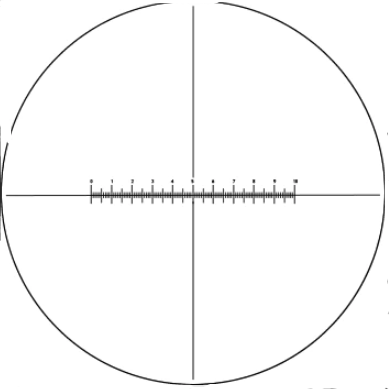 10mm / 100 Division With Crossline Eyepiece Reticle