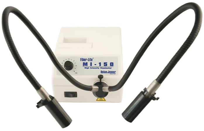 .Dolan Jenner Fiber-Lite MI-150 Halogen Fiber Optic Dual Gooseneck Illuminator - MI-150DG