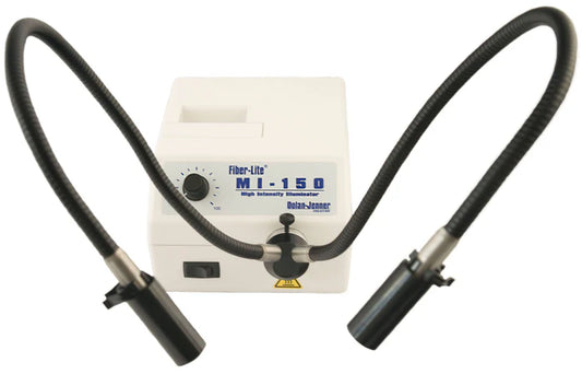 .Dolan Jenner Fiber-Lite MI-150 Halogen Fiber Optic Dual Gooseneck Illuminator - MI-150DG