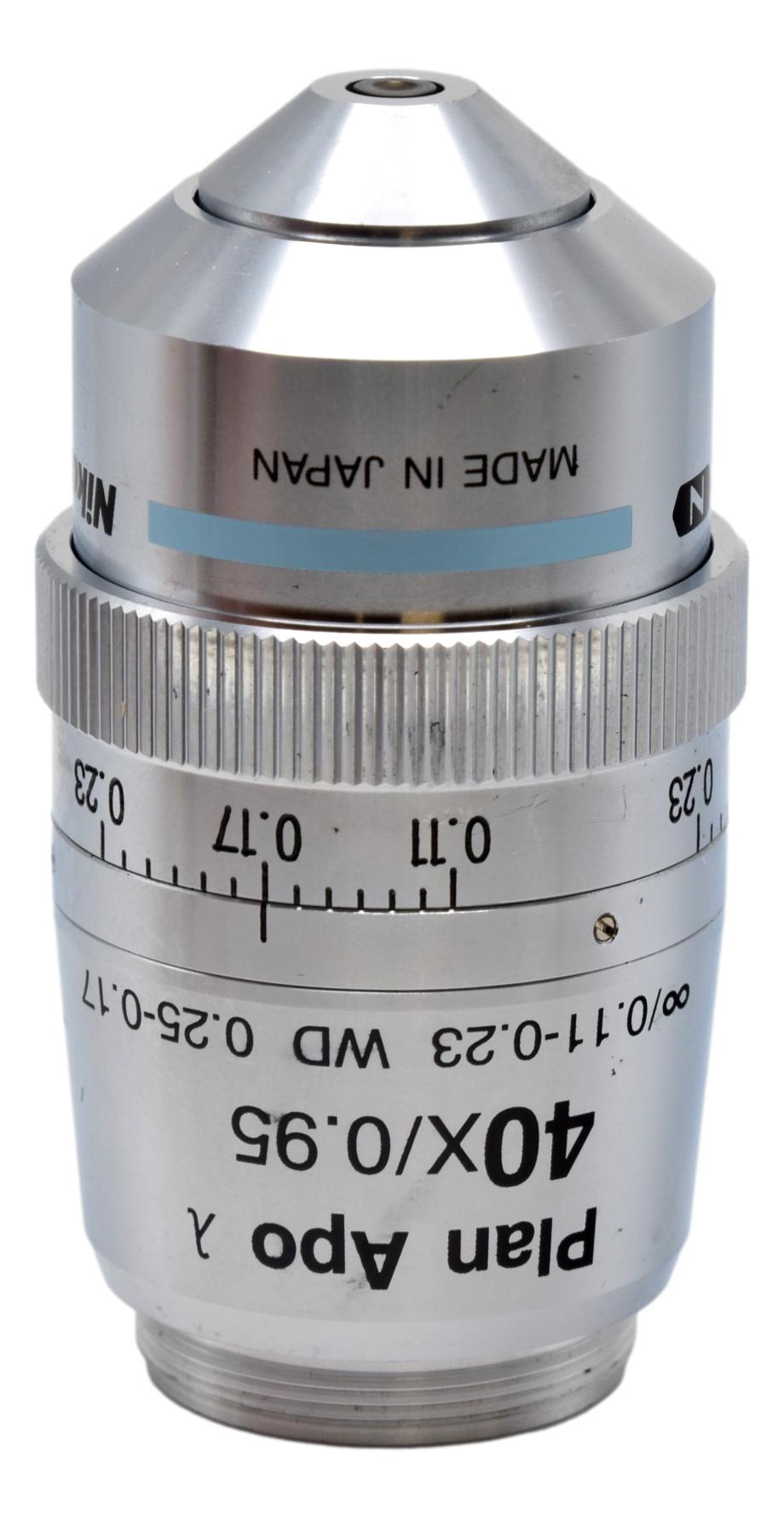 Microscopic 40x Ruler Nikon 40x Plan Apo Lambda Microscope Objective – Microscope Central