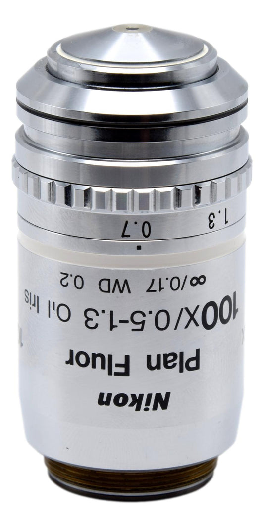 Nikon Plan Fluor 100x Oil Iris Microscope Objective