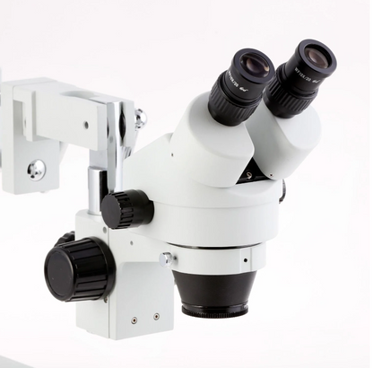AmScope 7X-45X Binocular Stereo Zoom Microscope with Double Arm Boom Stand