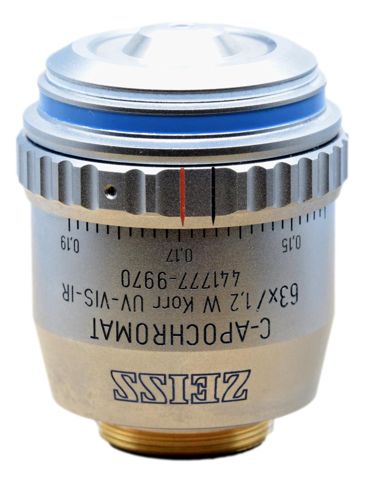 Immersion Microscope Zeiss C-APOCHROMAT 63x Water Immersion Korr Microscope Objective -RMS ...
