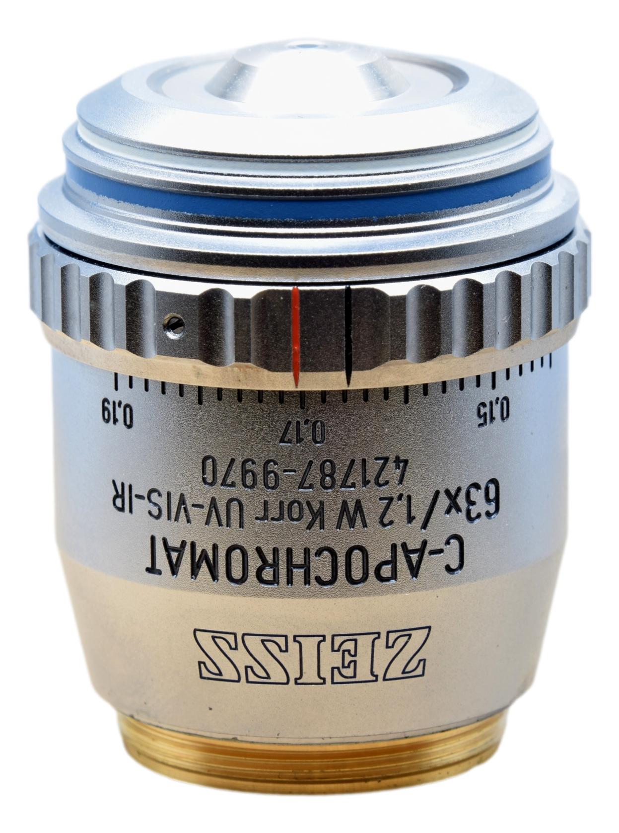 Zeiss C-APOCHROMAT 63x Water Immersion Korr Microscope Objective