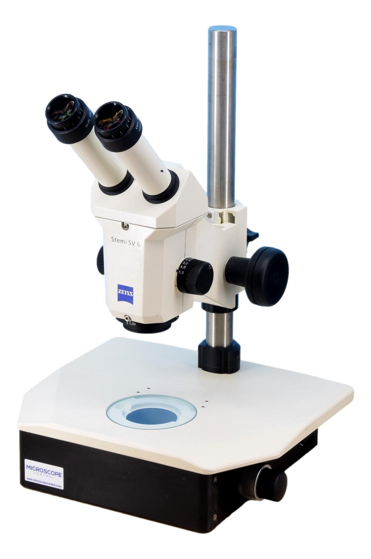 Zeiss Stemi SV6 Stereo Microscope On Transmitted Light Mirror Base