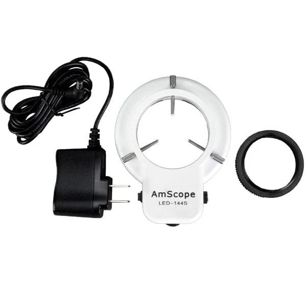 Amscope 3.5X-90X 144-LED Articulating Arm Zoom Stereo Microscope + 10MP Digital Camera