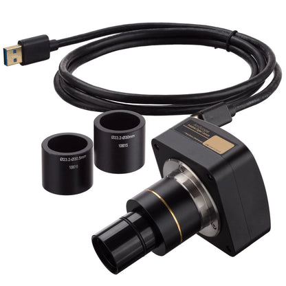 Amscope 3.5X-90X 144-LED Articulating Arm Zoom Stereo Microscope + 10MP Digital Camera