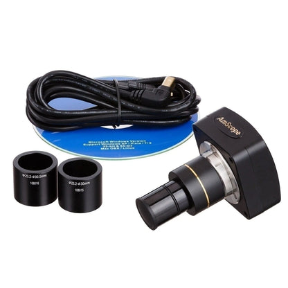 AmScope 50X-2500X Darkfield Polarizing Metallurgical Microscope + 10MP Digital Camera