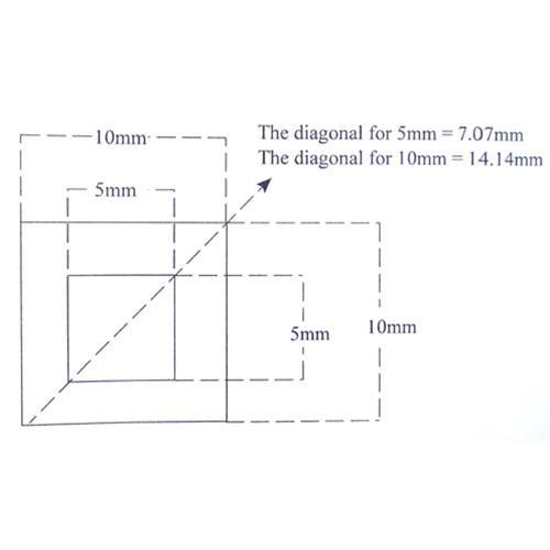 5mm Square Within 10mm Square Reticle KR-807