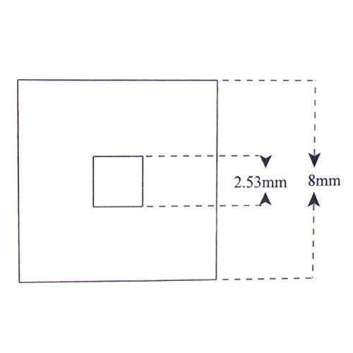 2 Concentric Squares 2.53mm and 8mm Reticle KR-813