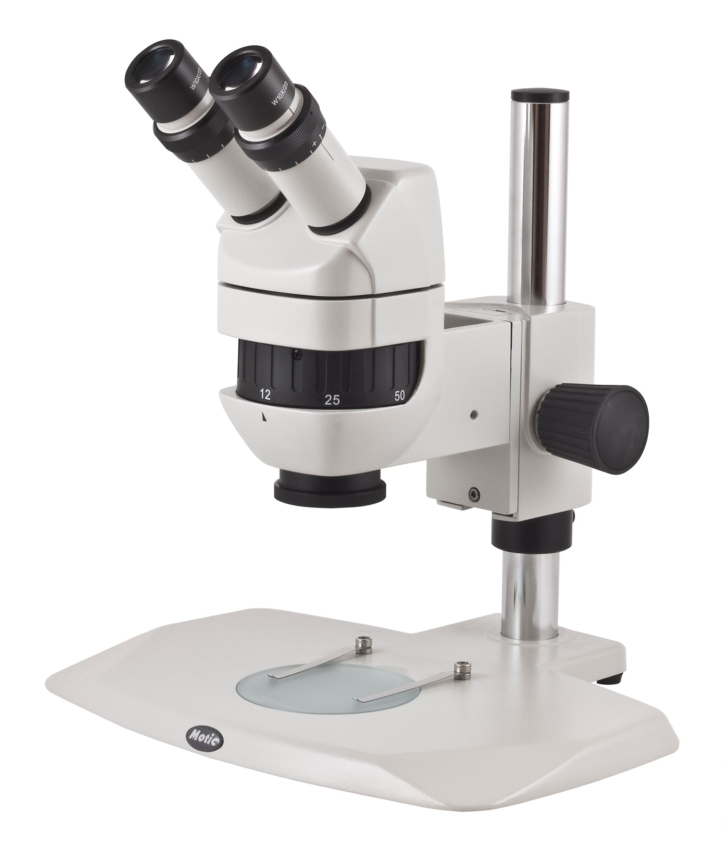 Motic K-400P Stereo Microscope On Plain Stand - Microscope Central