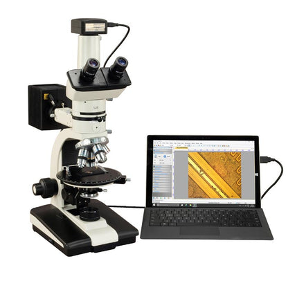 OMAX 50X-787.5X Trinocular Ore Petrographic Polarizing Microscope with Bertrand Lens and 14MP Camera