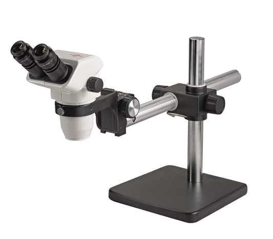 Accu-Scope 3075 / 3076 Zoom Stereo Microscope on Boom Stand - Microscope Central
