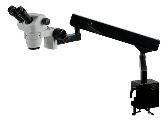 Accu-Scope 3078 Zoom Stereo Microscope on Flex Arm Stand - 8x-35x - Microscope Central