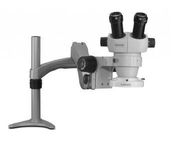 Scienscope ELZ-PK3-FR Mini Stereo Zoom Binocular Microscope - On Articulating Arm with Fluorescent Ring Light