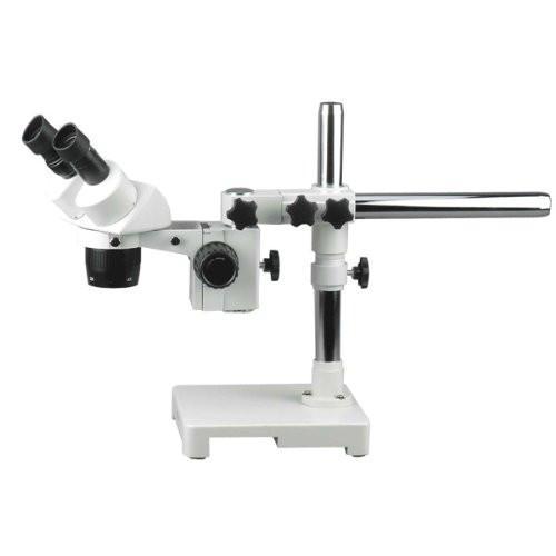 AmScope 10X & 30X Stereo Microscope with Single-Arm Boom Stand