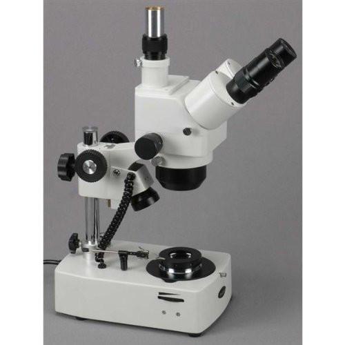 AmScope 10X-60X Jewelry Gem Trinocular Stereo Microscope + Dual Halogen