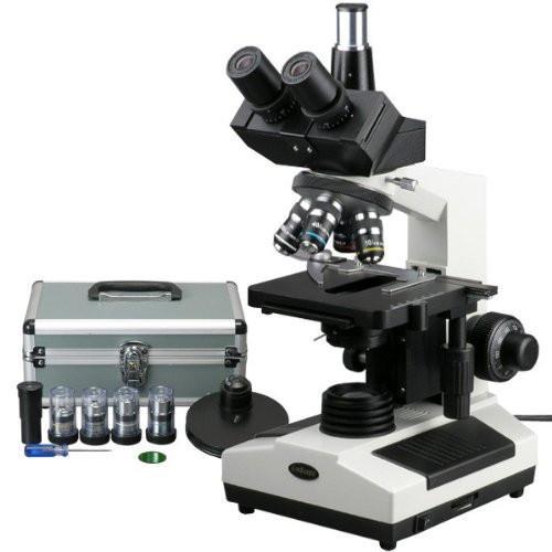 AmScope 40X-2000X Phase Contrast Turret Doctor Veterinary Trinocular Compound Microscope
