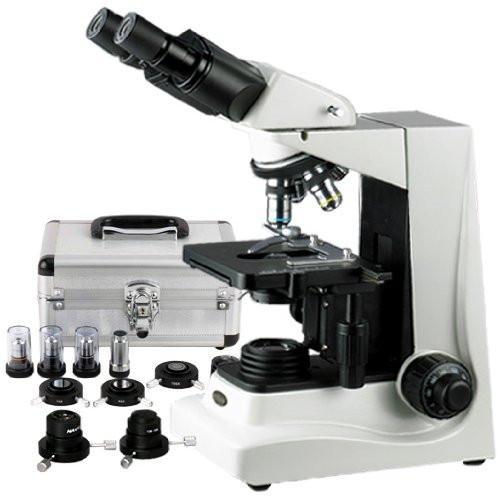 AmScope Darkfield, Phase Contrast Binocular Compound Microscope 40x-1600x